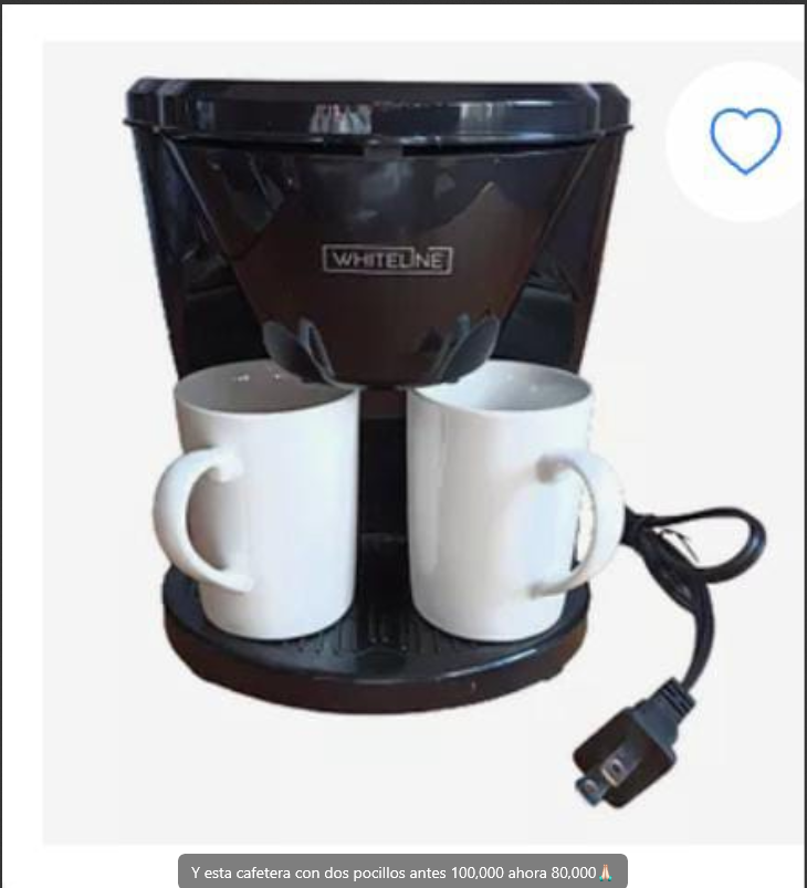 cafetera con dos posillos